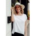 Fiona Ivory Black Wide Brim Travel Fedora