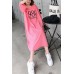 Handmade o neck Half sleeve cotton clothes For Women 2019 Outfits rose print long Dress Summer